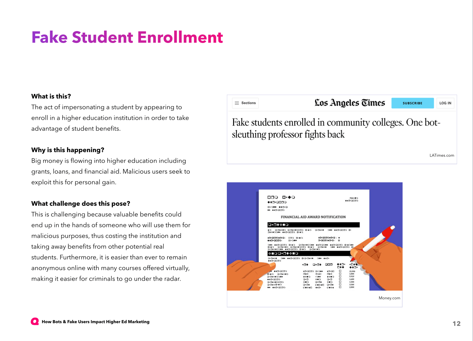 fake student enrollment