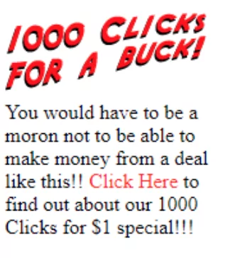 1000 clicks for a dollar 